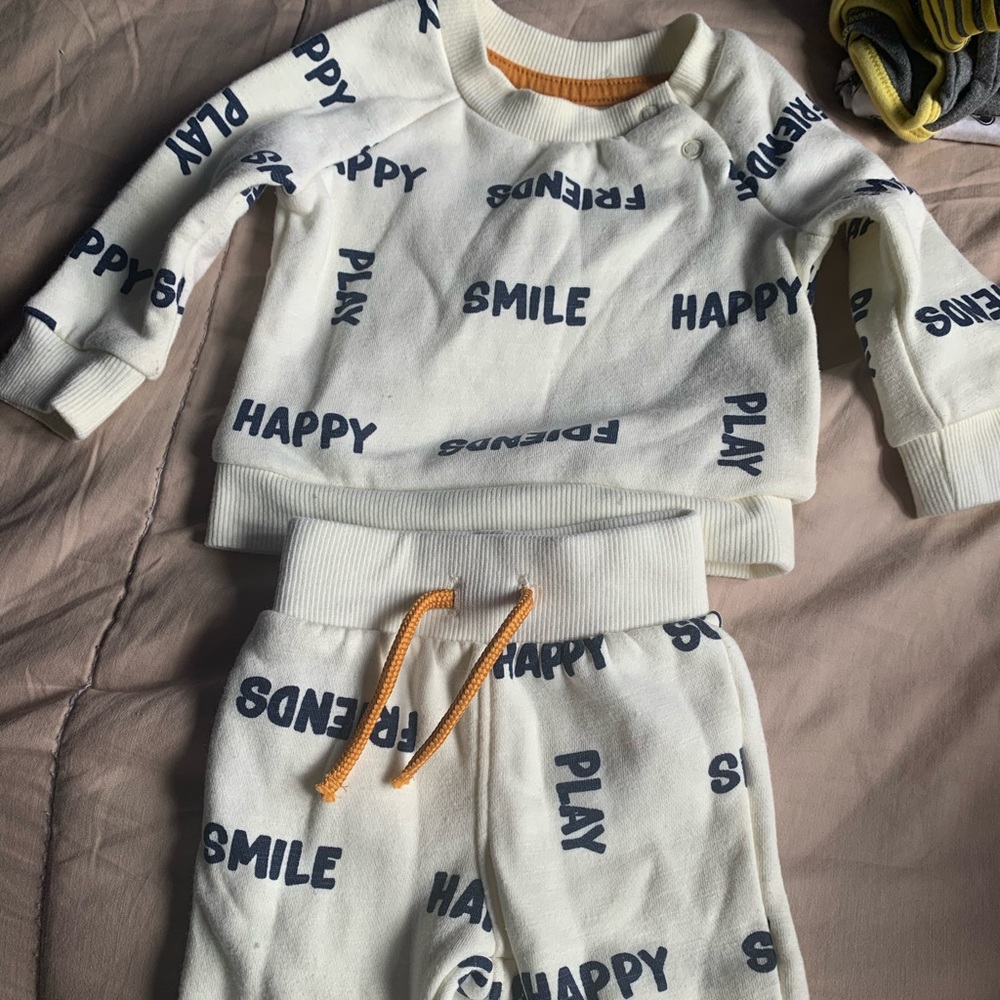 Sweatsuit top and bottom